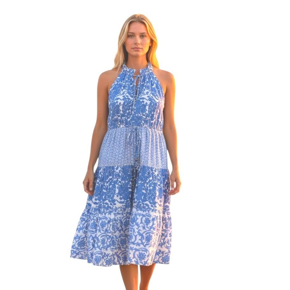 Chelsea & Theodore Beachy Tiered Womens size XXL Ruffle Resortwear Summer Dress